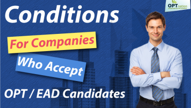 Companies accepting OPT and EAD candidates