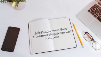 PERM application Job Duties to show correct minimum requirements