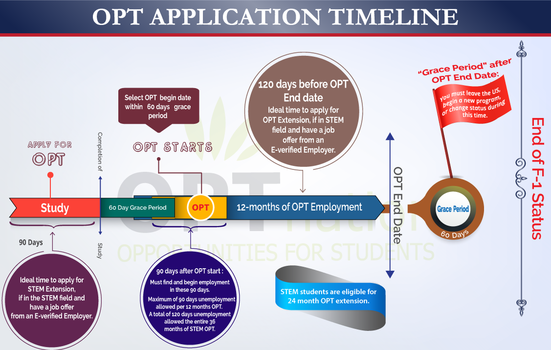 OPT Timeline F1 OPT Application Process OPTnation