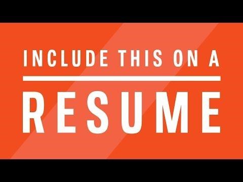 what to include in a resume