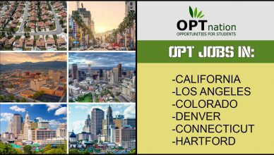 Jobs on OPT in California Los Angeles Colorado Denver Connecticut & Hartford