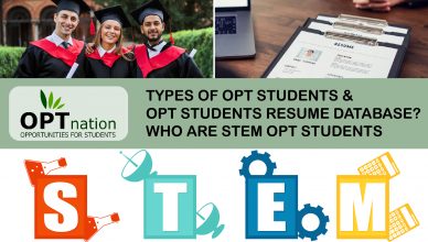 OPT Students type & OPT students Resumes Database