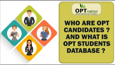 Who are the opt candidate's & candidate database in USA