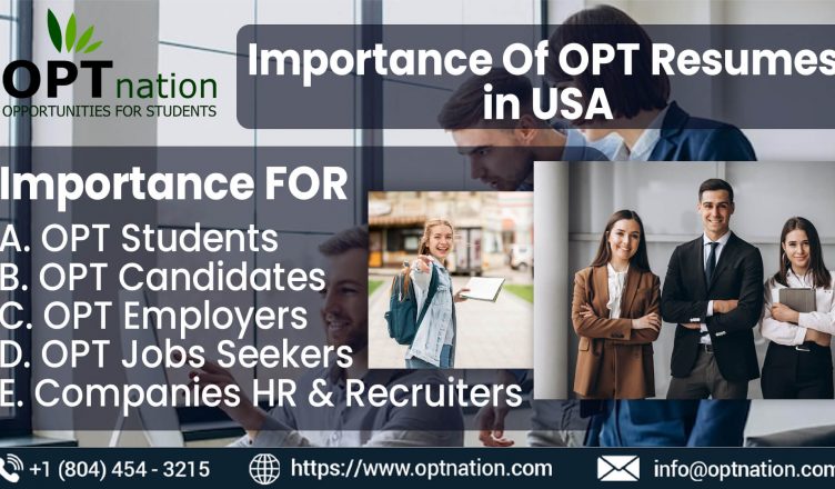 Importance Of OPT Resume & Resumes in USA