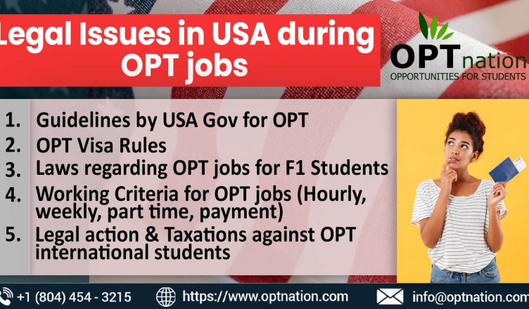 Legal Issues in the USA during OPT Jobs