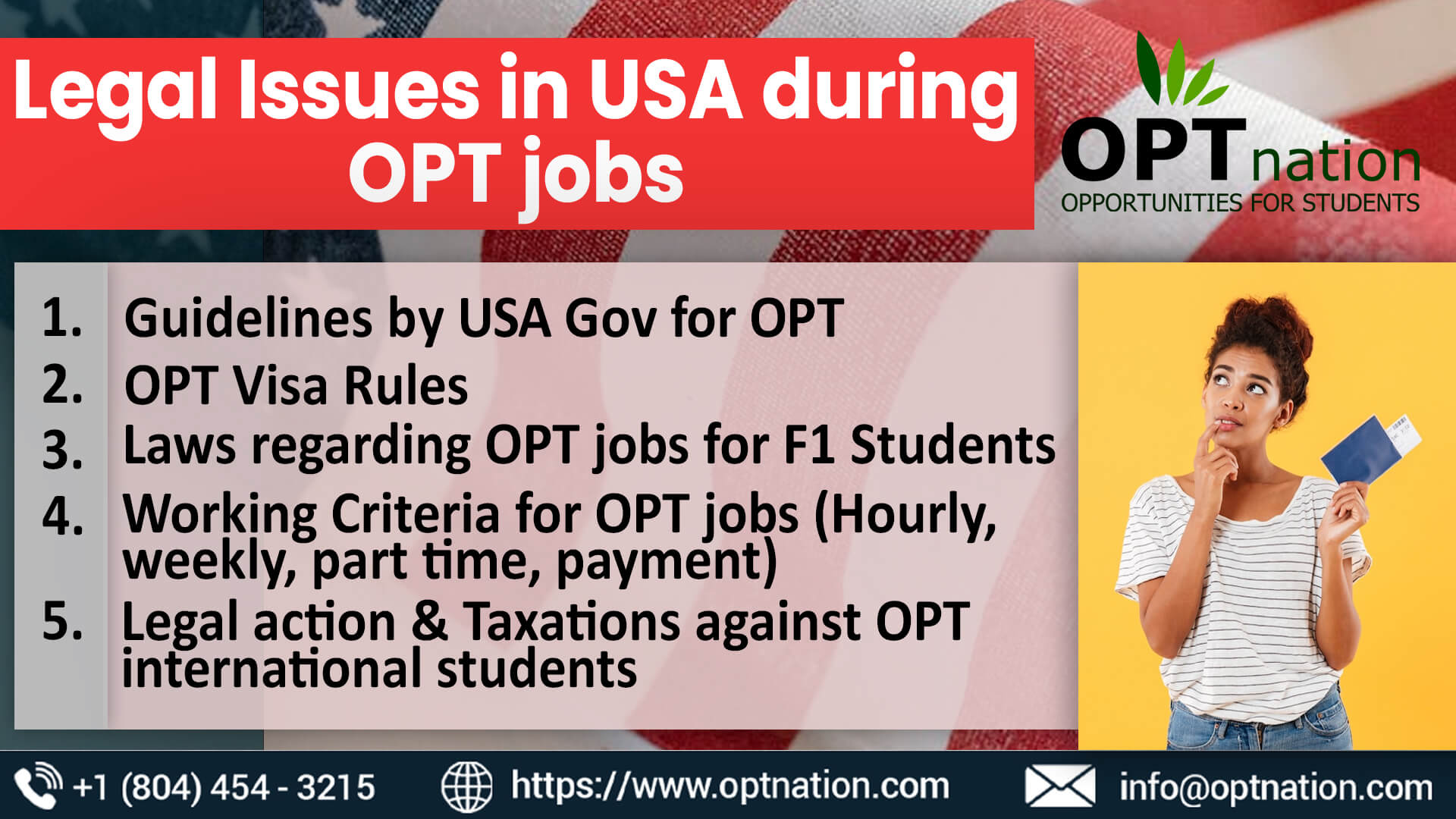 Legal Issues in the USA during OPT Jobs OPTnation