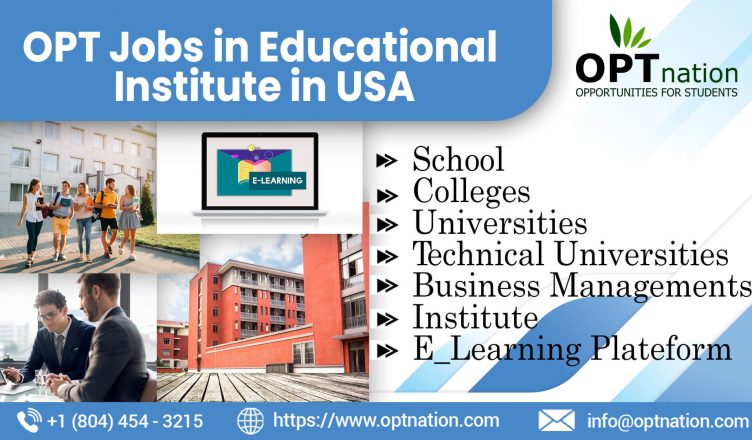 OPT Jobs in Educational Instititutes in USA