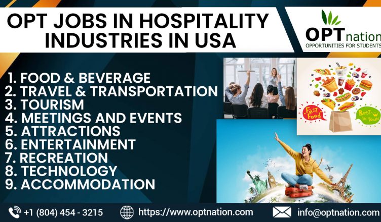 OPT Jobs in Hospitality Industries for International Students in USA