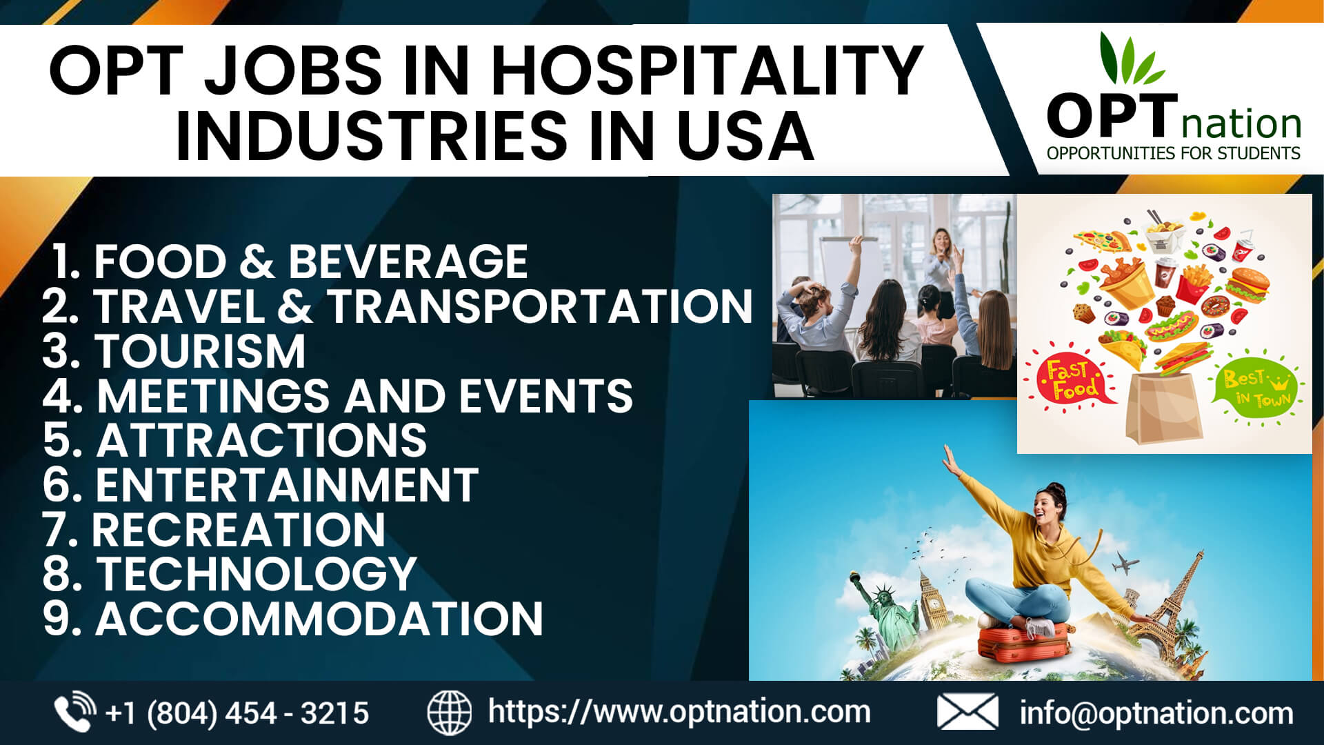 OPT Jobs in Hospitality Industries for International Students in 