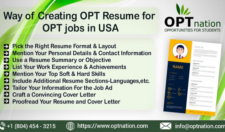 3 Way's of Creating OPT Resume for OPT jobs in USA