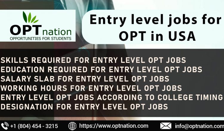 Entry Level Jobs for OPT in USA