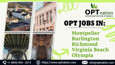 OPT Jobs in Montpelier Burlington Richmond Virginia Beach Olympia USA