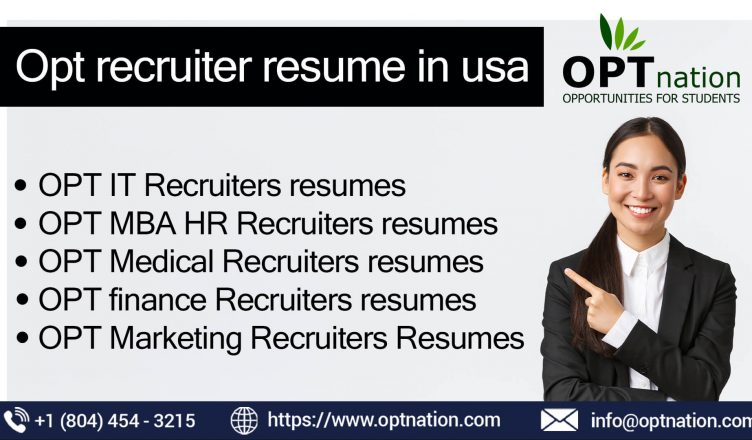 OPT Recruiter Resumes in USA