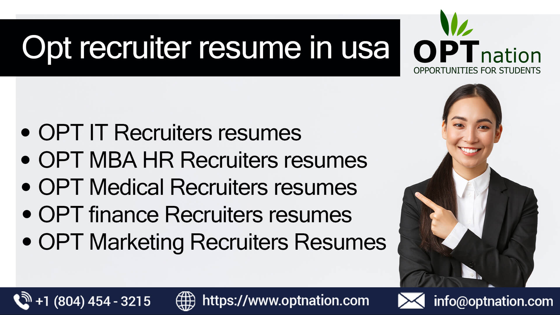OPT Recruiters Resumes in USA - Opt Recruiter Resumes In Usa