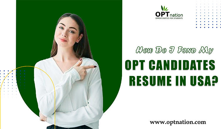 How Do I Find My Opt Candidates Resume in USA?